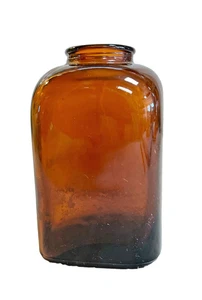 Antike Braunglas Schnupftabakflasche eckig Apotheker 4 Punkte - Bild 1 von 6