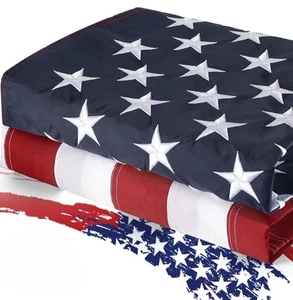 American Flags for Outside 3x5 ft - USA Flag with Embroidered Craftsmanship - Picture 1 of 6