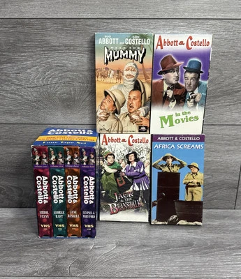 8 Abbott & Costello VHS Bundle Lot Meet Mummy In The Movies Africa Screams Jack - Image 1 of 4