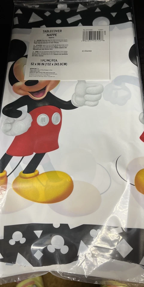 3 Mickey Mouse Plastic Table Cover Birthday Party Supplies Decorations