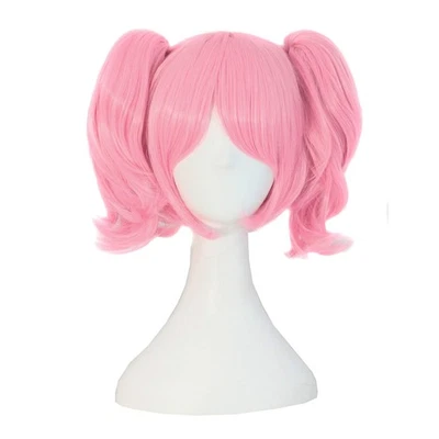 Vibrant 35 cm Pink Lolita Anime Wig with 2 Ponytails - Comfort & Style Combined - Image 1 of 4