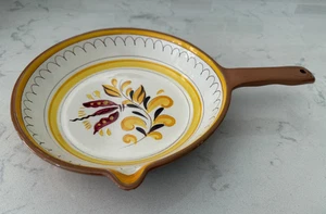 SARTÉN RARA VINTAGE STANGL CERÁMICA PATRÓN PROVENCIAL 9" con MANGO Y CAÑO - Imagen 1 de 8