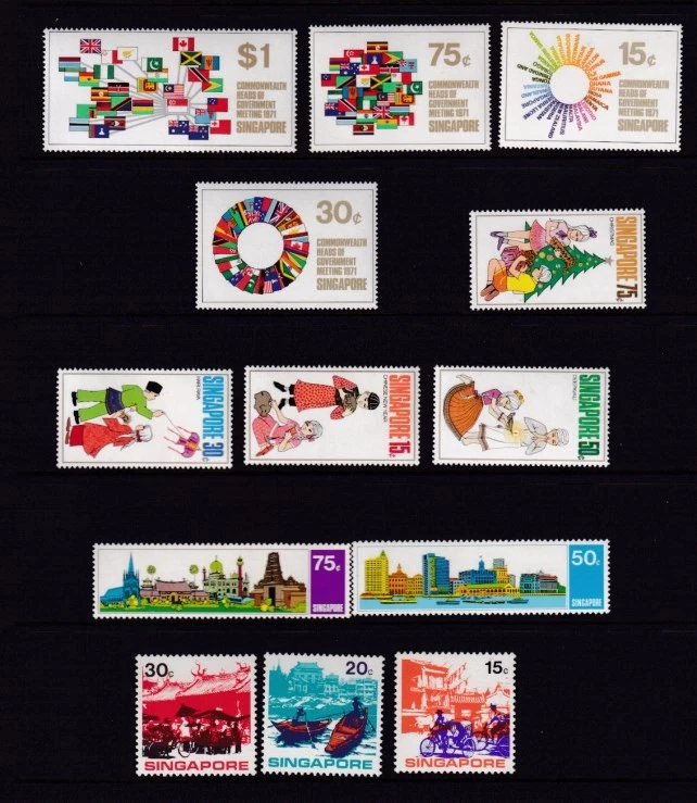 Malaya Singapore 1971 3 sets UM Mint never hinged - Image 1 of 1