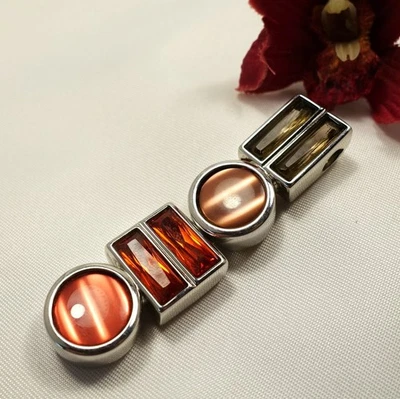 WOW Pierre Lang Anhänger Silberfarben mit Steine variabel tragbar / ev 680 (78) - Bild 1 von 4