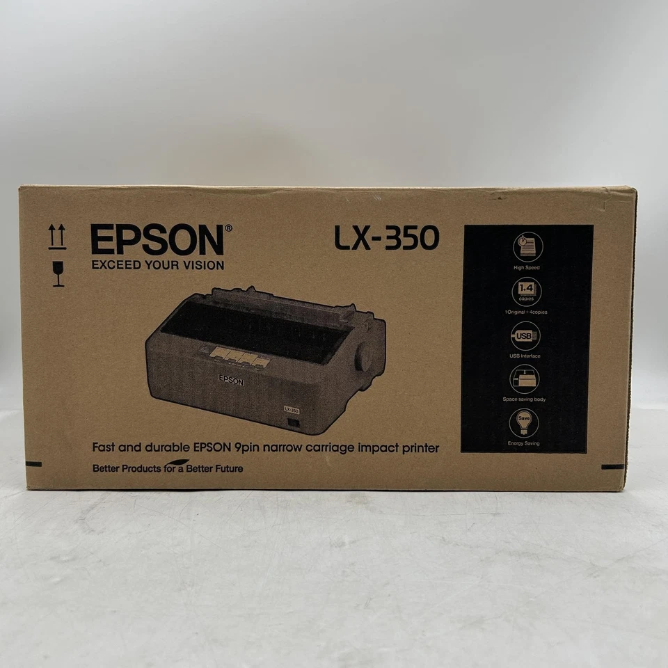 Epson LX-350 9 Pin Dot Matrix Printer - Image 1 of 4