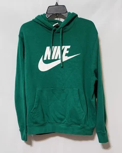 Nike Men Sweaters Hoodie Sportswear Club Fleece Pullover Green/White SIZE Large - Picture 1 of 5