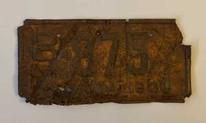 RARE 1931 NEVADA COMMERCIAL LICENSE PLATE " 875 " NV 31 RUSTY PATINA ORIGINAL - Picture 1 of 2