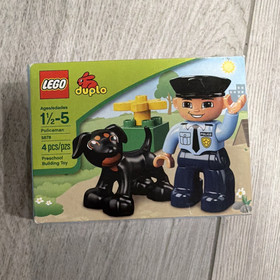 LEGO DUPLO Police Policeman 5678 4pc Complete Set Box Ages 1.5-5