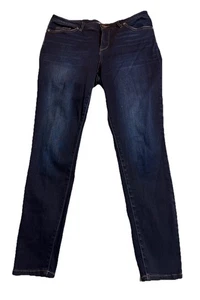 NY & Company SOHO Women’s Size 12 Curvy Legging Dark Blue Denim Jeans - Picture 1 of 13