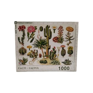 New Sealed New York Puzzle Company Cacti Cactus 1000 Piece Made USA 26.6x19.25 - Picture 1 of 4