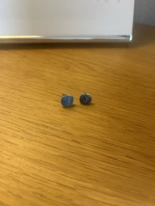Blue Ceramic Abstract Earrings - Picture 1 of 2