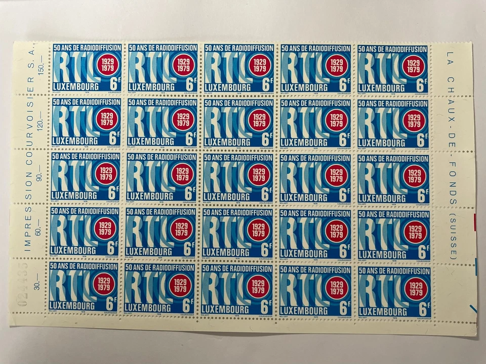 Bloc de 15 timbres N°998 LUXEMBOURG neufs année 1979. - Photo 1/1