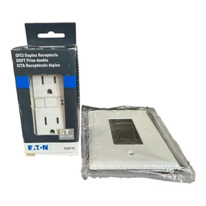 Presa duplex Eaton SGF15 ST GFCI nuova con scatola - Foto 1 di 2