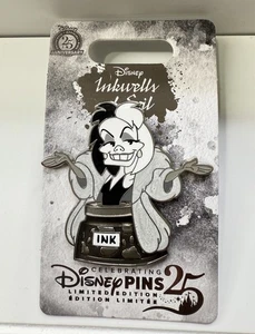 2025 Disney Parks Tintenfass des Bösen Cruella De Vil 101 Dalmatiner LE Pin - Bild 1 von 1
