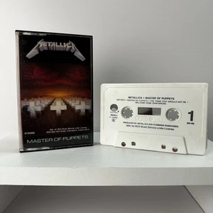 Vintage Metallica Master of Puppets Cassette Tape 80s Metal Thrash 1986 Elektra - Picture 1 of 14