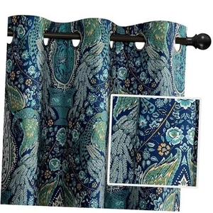 Christmas Curtains for Bedroom 84 Inch Room Darkening Blackout Medallion - Picture 1 of 8