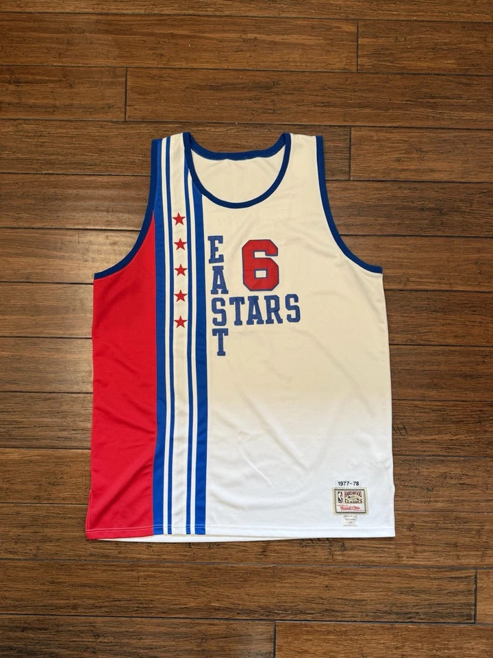 Camiseta vintage 1976 Julius Erving East All Stars, Mitchell & Ness, talla 60/XXL Foto 1 de 4
