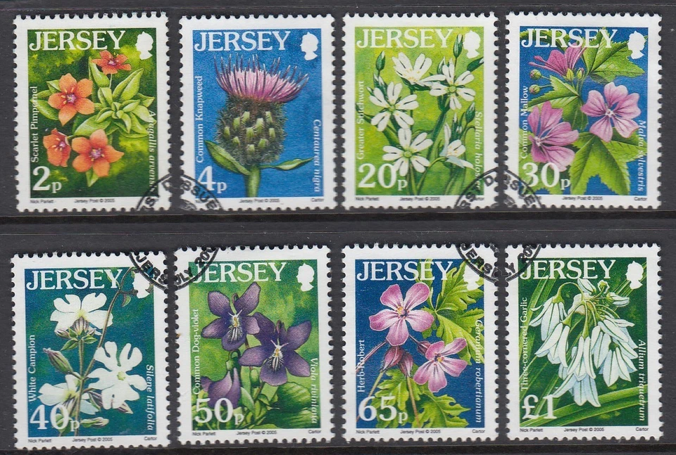GB Jersey 2005 Wild Flowers Series 1 Definitives VFU Ex-FDC - Image 1 of 1