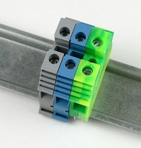 Klemme 6mm² | Durchgangsklemme Schraubklemme 6 qmm Reihenklemmen L N PE Klemmen - Bild 1 von 35