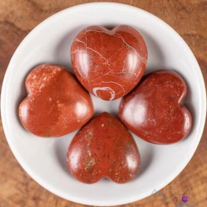 RED JASPER Crystal Heart - Self Care, Gift, Home Decor, Healing Stones, E1959 - Picture 1 of 10