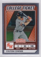 Colton Cowser 2022 Elite Extra Edition Optic College Ticket #CTO-31 c {0223