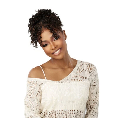 Peça de peruca de cabelo sintético Sensationnel Hd renda separação coque Lulu - Updo unidade 5 - Imagem 1 de 4