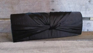 Charming Charlie Black Formal Clutch Handbag Barrel Purse Snap Closure - Picture 1 of 7