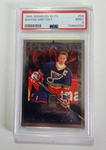 Wayne Gretzky 1995 # 58 Donruss Elite PSA MINT 9 ST Louis Blues.