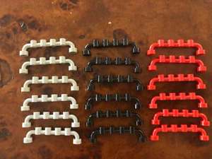 6 Lego fence barrier pieces 4873 Grey Black or Red - Picture 1 of 1