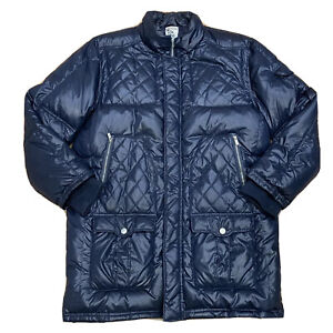 VTG TRIPLE FIVE SOUL NYC Blue Down Puffer Jacket Mens Large Parka Hip Hop Coat