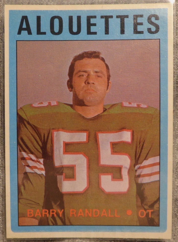 1972 OPC CFL Football Card #23 Barry Randall - Alouettes - NM - Image 1 of 1