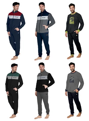 GIVOVA Tuta Intera Uomo da Casa, Completo Homewear Felpato in Vari Modelli