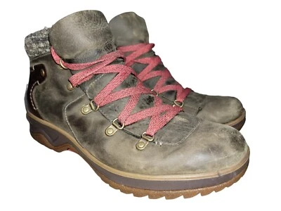 Merrell 女式 Eventyr Bluff 防水靴棕色皮革系带远足 8 码 — 第 1/4 张图片