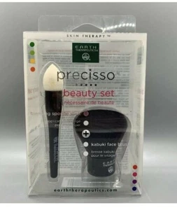 Earth Therapeutics Precisso Beauty Set - Blending Sponge & Kabuki Make-up Brush - Picture 1 of 4