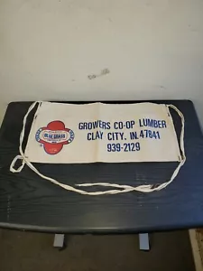 Vintage BLAUES GRAS Werkzeuge Nagelbeutel mit ZÜCHTERN KOOP HOLZ CLAY CITY, IN. (NEIN - Bild 1 von 7