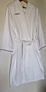 CALVIN KLEIN PEIGNOIR MIXTE / BATH ROBE TAILLE L BLANC - Picture 1 of 8