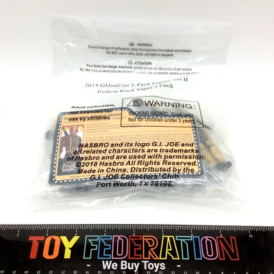 特种部队 2018 JoeCon 3 件装人偶套装 B - 眼镜蛇 Python Patrol ROCK VIPER — 第 1/4 张图片