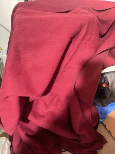 USED Burgandy Warm Large Thermal Blanket Throw Wool 90" x 134" (S) - Picture 1 of 3
