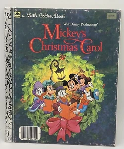 1983 Mickey's Christmas Carol Walt Disney Little Golden HC Book Scrooge - Picture 1 of 8