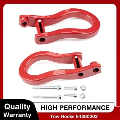 Front Red Tow Hooks 84280202 w/ Hardware for 2019-2021 Chevrolet Silverado 1500 - Image 1 of 4