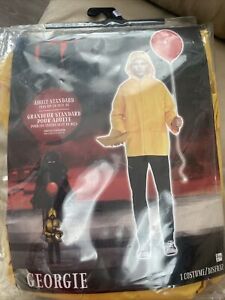 Georgie Yellow Raincoat Costume From Movie IT, Adult Standard