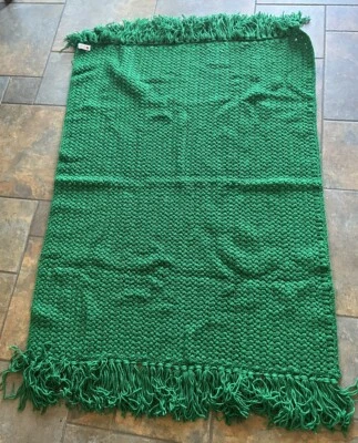 "Hilo verde afgano 41"" X 63"" hecho a mano de ganchillo St Patricks" Foto 1 de 4