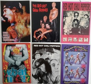 Red Hot Chili Peppers, 6 Vintage Post Cards. FREE INT.SHIPING