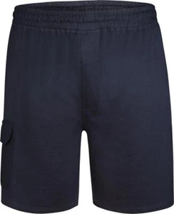 Mens Large & Tall D555 John Lightweight Fleece Cotton Cargo Shorts Navy 2XL-8XL - Picture 1 of 5