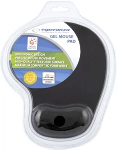 Gel Mauspad mit Silikon schwarz Handauflage f. USB PC Computer Notebook Maus neu - Bild 1 von 1