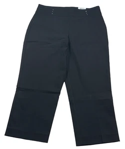 JM Collection Capri Pants Womens size Medium Black Pull On Tummy Control New - Picture 1 of 8