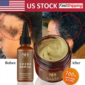 Fast Hair Growth Oil African Crazy Traction Alopecia Chebe Hair Mask Butter Set - Picture 1 of 8