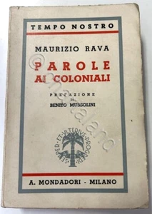 Kolonialismus - M. Rava - Worte an die Kolonialisten - 1^ Aufl. 1935 - Bild 1 von 1