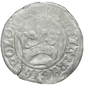 (1492–1506) Alexander I Poland CROWN HALF GROSCHEN GREAT VF CONDITION COIN - Picture 1 of 2