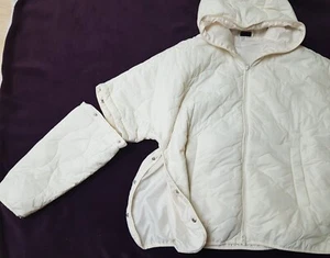NKD Leichte Steppjacke creme: Kapuze, abnehmbare Ärmel Gr.L/XL Neu! - Bild 1 von 10